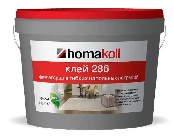 Клей-фиксатор для гибких покрытий Homakoll 286 1 кг для отделочных работ