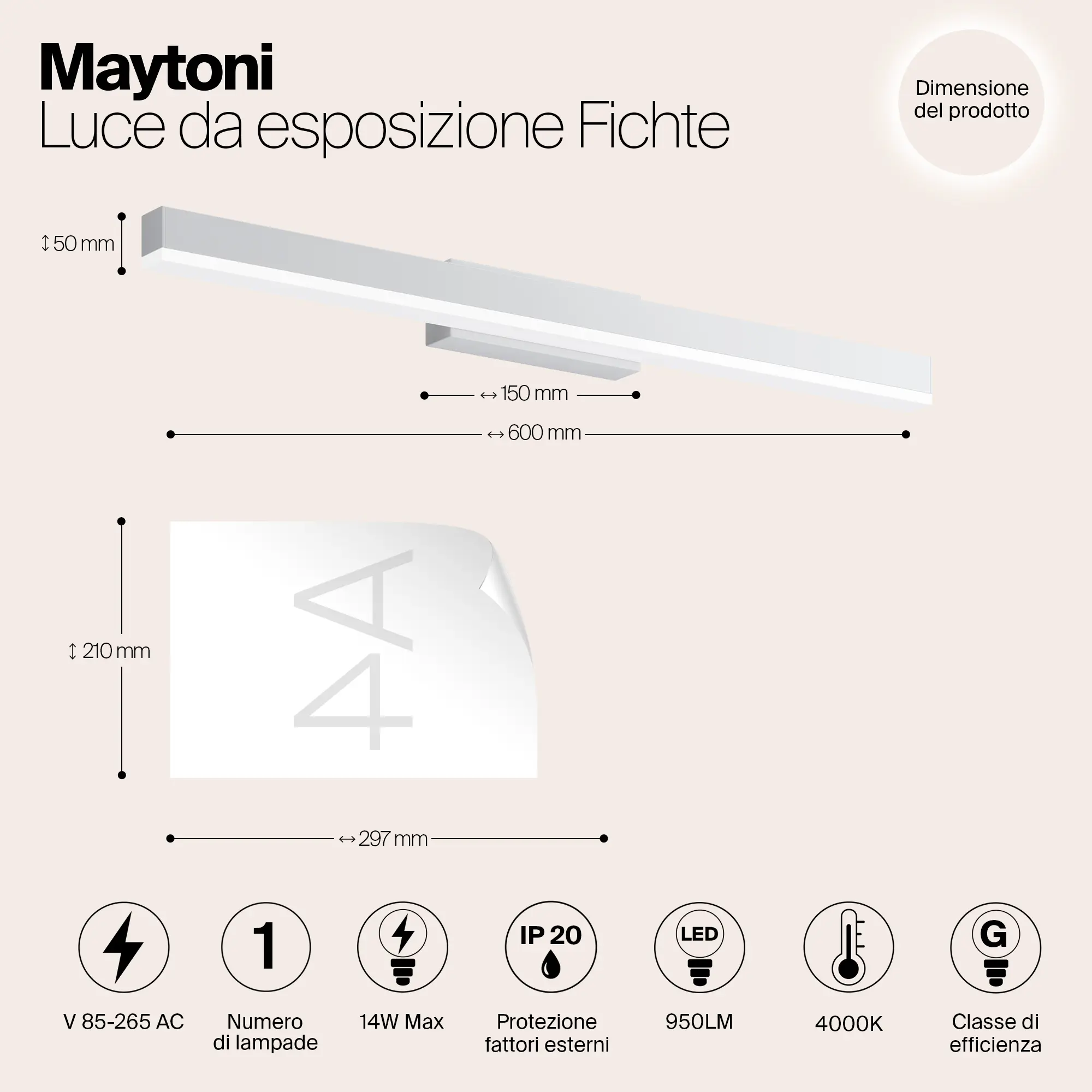 Подсветка Maytoni MIR012WL-L14W4K