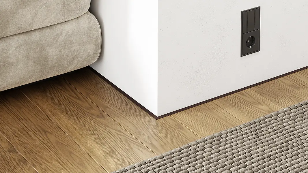 Микроплинтус 11 мм с пружинами Шоколадно-коричневый RAL 8017 59-32-71