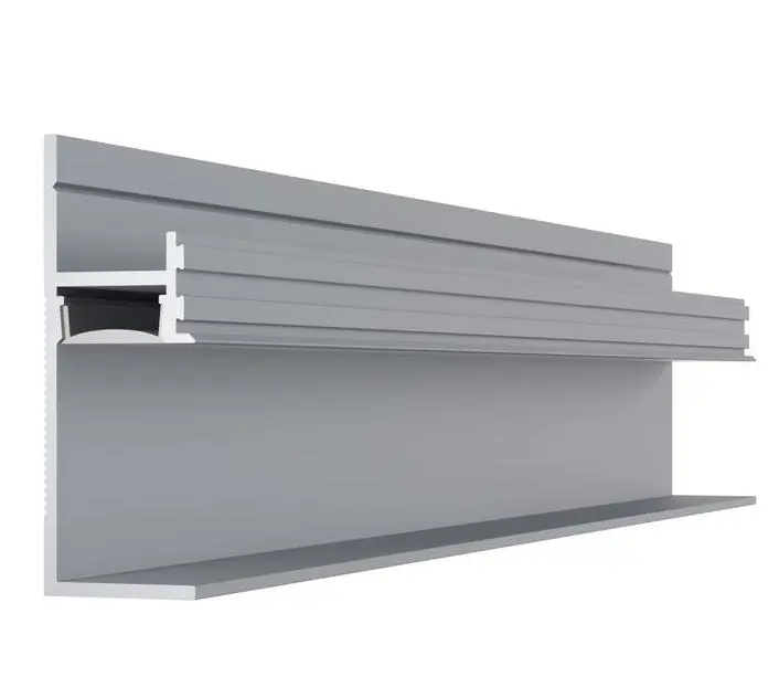 Теневой плинтус скрытого монтажа Pro Design 7210 A с пяточкой анодированный купить