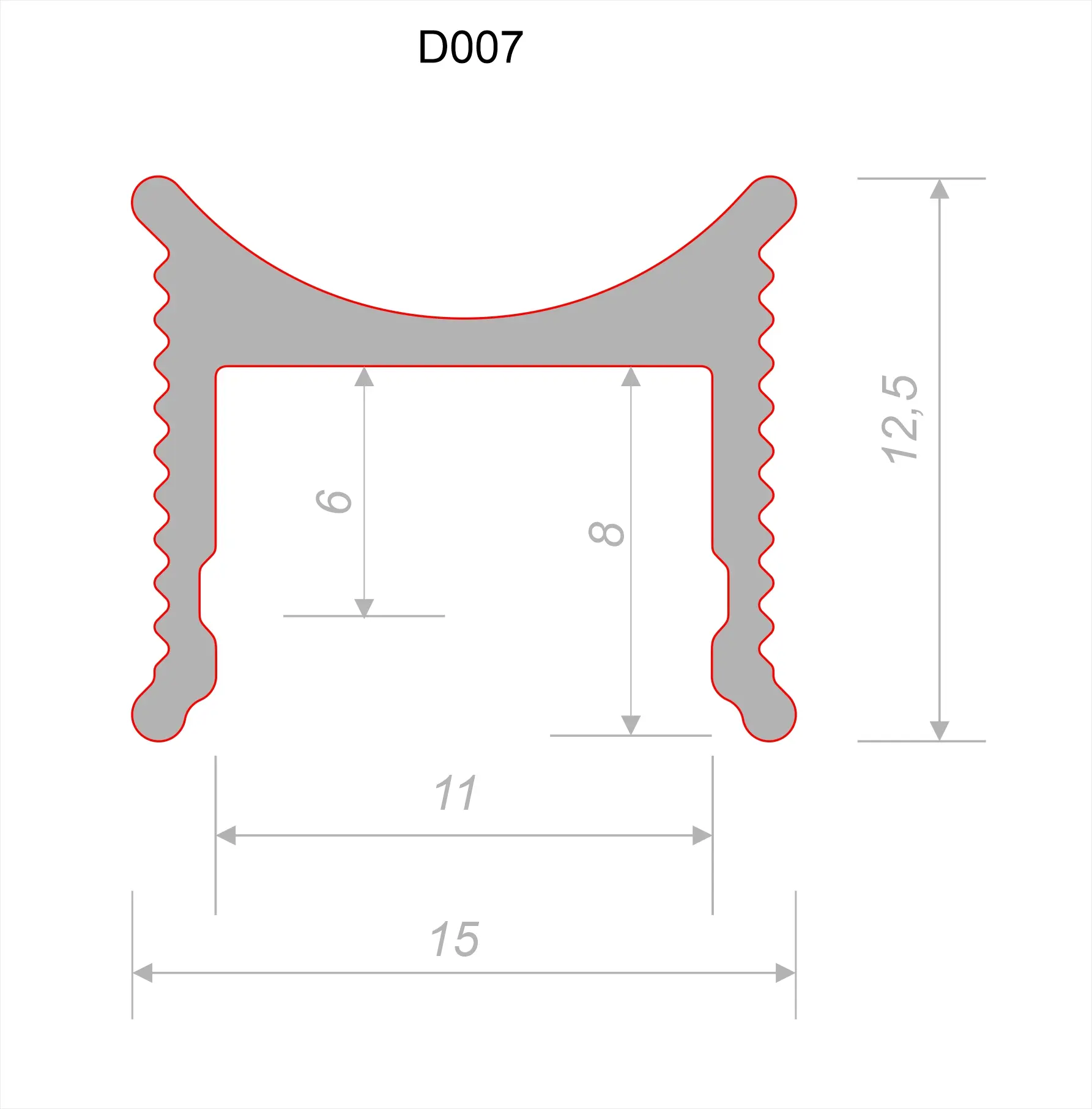 Разделительный профиль Decaro D007 черный цена