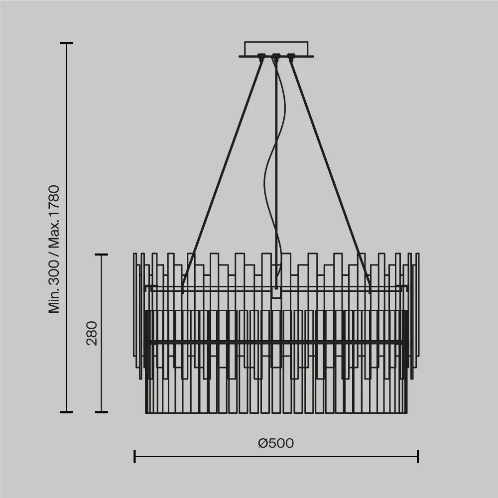 Подвесной светильник Maytoni MOD135PL-06BS