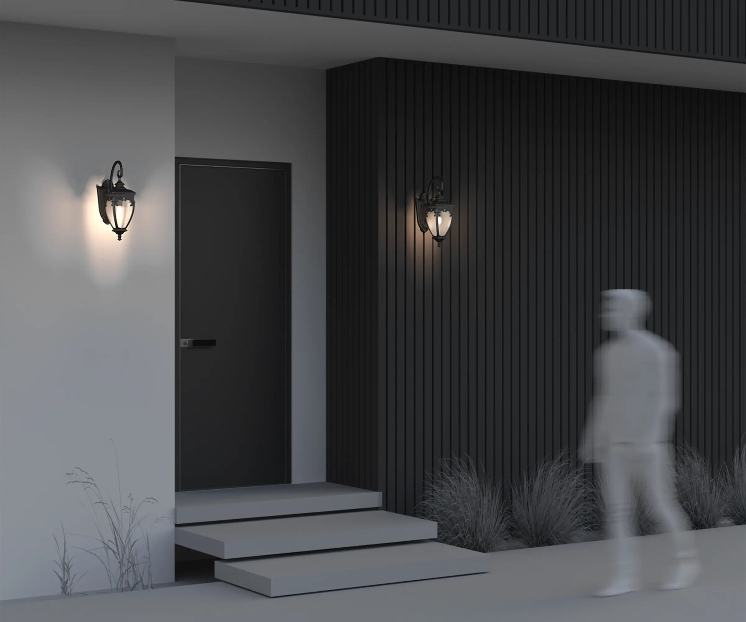 Настенный светильник (бра) Outdoor O414WL-01BZ