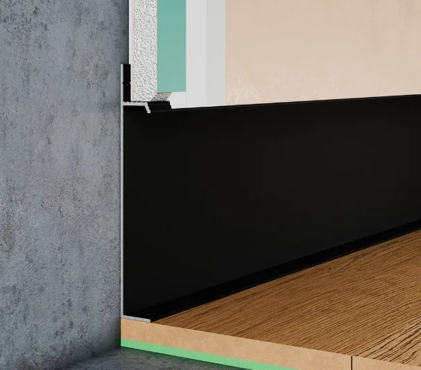 Скрытый плинтус Pro Design UNIVERSAL 235 BA Черный анодированный купить