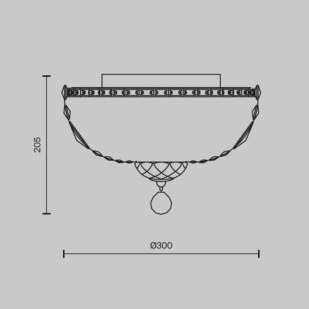 Люстра Maytoni DIA100-CL-03-G