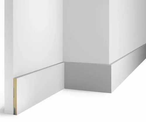 Плинтус МДФ Cosca AP73 под покраску белый 95х10х2400 мм из экополимера