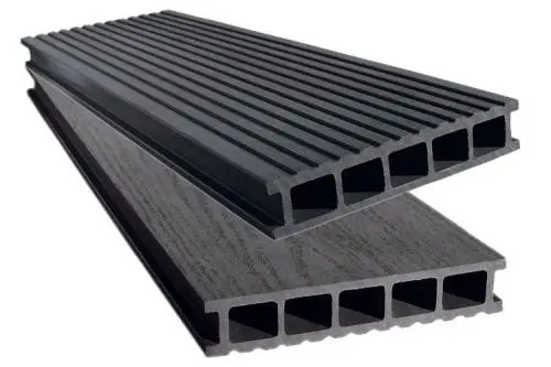 Террасная доска из ДПК EuroDeck Double Антрацит