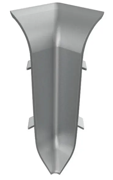 Угол внутренний для алюминиевого плинтуса 60 мм 2 шт. Серебро Москва