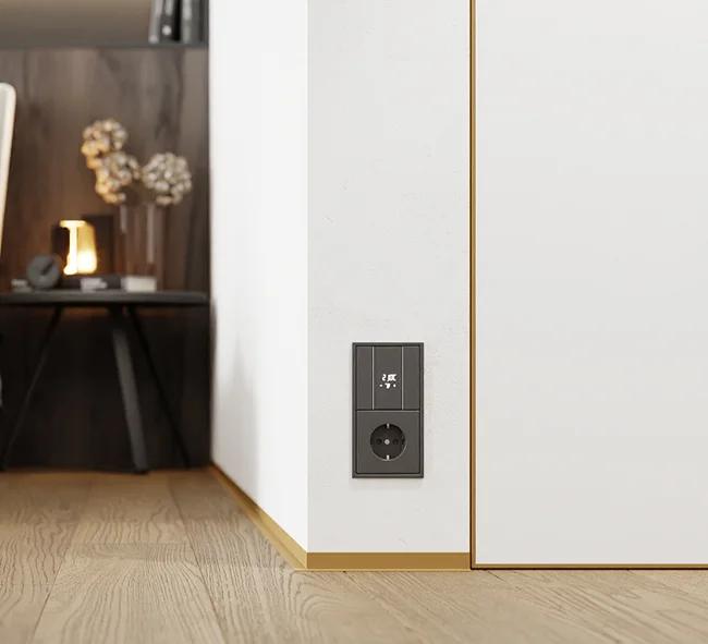 Микроплинтус L образный Коричнево-бежевый RAL 1011 54-65-43