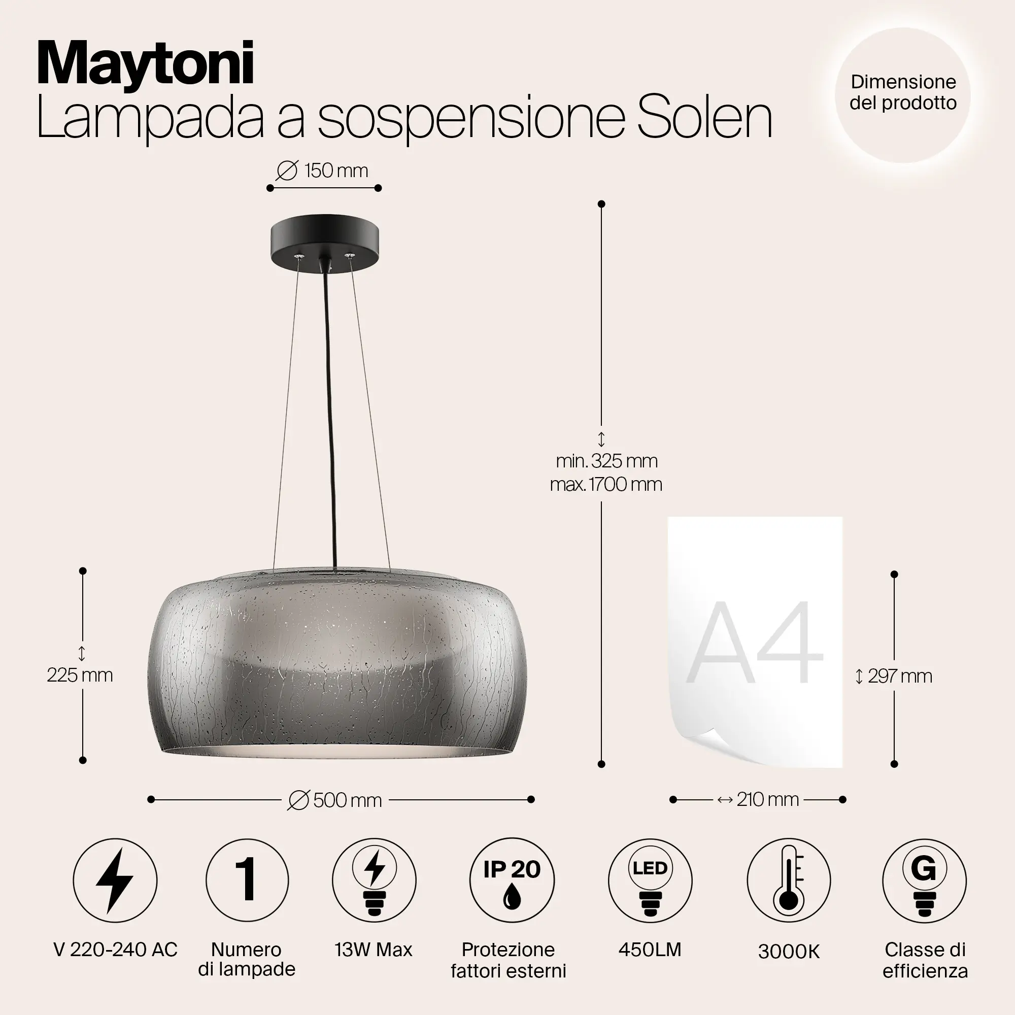 Подвесной светильник Maytoni MOD073PL-L16B3K