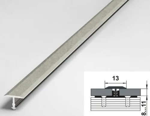 Порог одноуровневый стыкоперекрывающий Лука ПС-09 058 Бетон сильвер