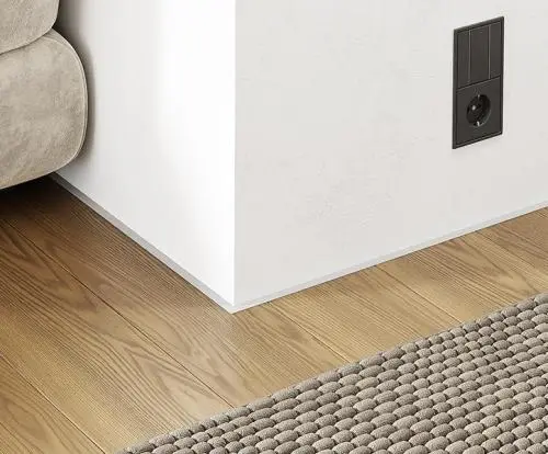 Микроплинтус 11 мм с пружинами Серый Телегрей 4 RAL 7047 61-54-69