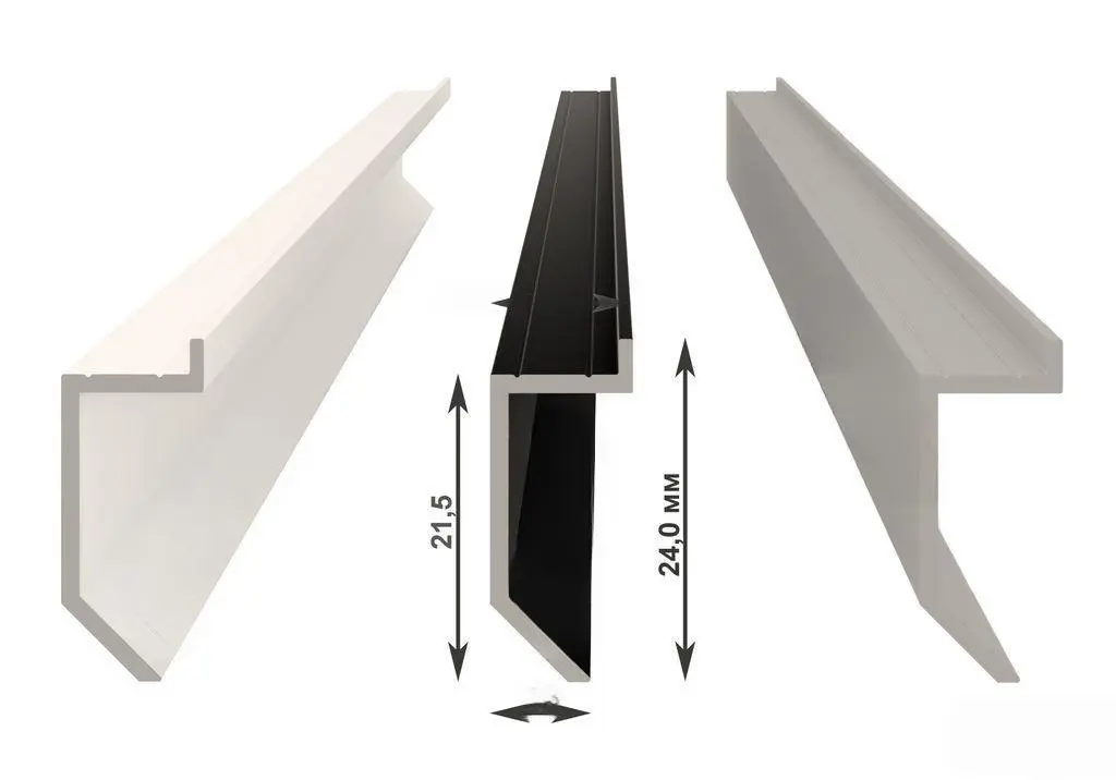 Теневой плинтус скрытого монтажа Pro Design Slim 723 A анодированный в Москве