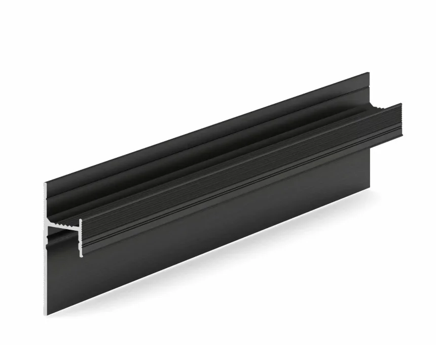 Теневой плинтус радиусный Laconistiq Light под подсветку чёрный анодированный в Москве