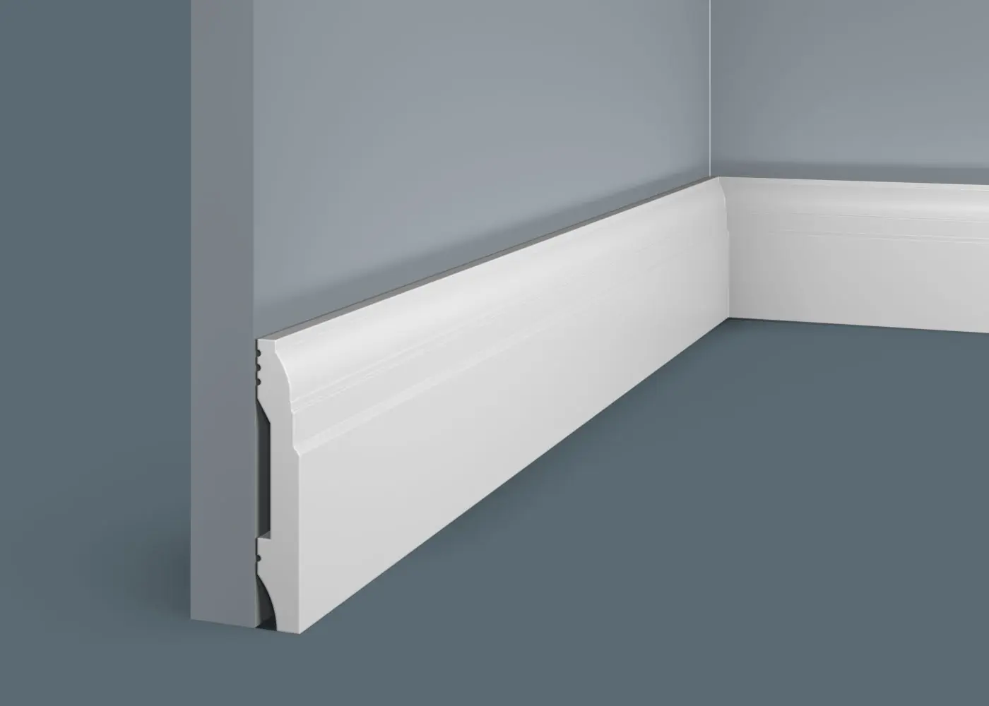 Плинтус из дюрополимера в интерьере