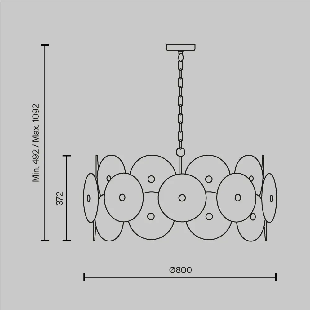 Подвесной светильник Maytoni MOD007PL-10G