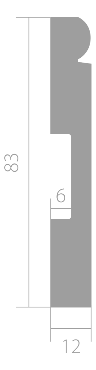 Плинтус base 5051 i (2000 x 82 x 12 мм)