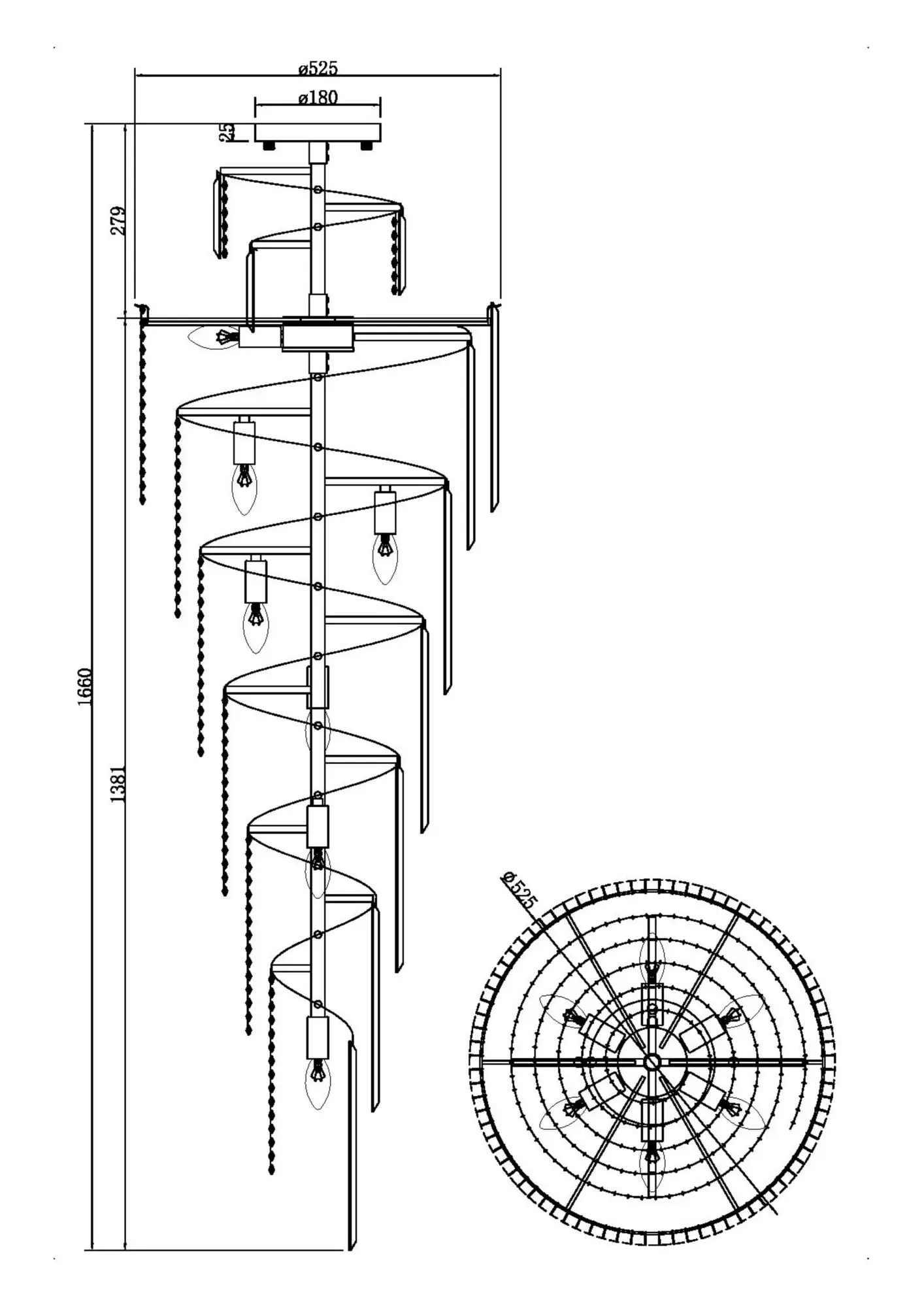 Подвесной светильник Maytoni RC006PL-12CH
