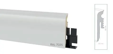 Гибкий плинтус Arbiton Vigo 60 серый гибкий