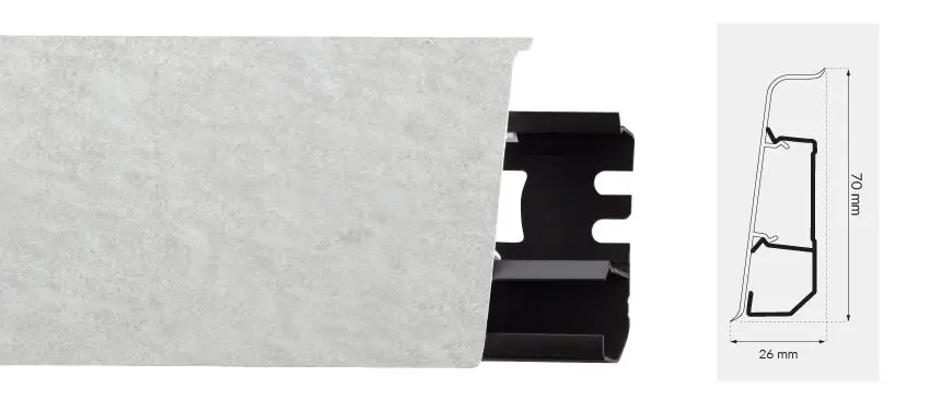 Пластиковый плинтус напольный