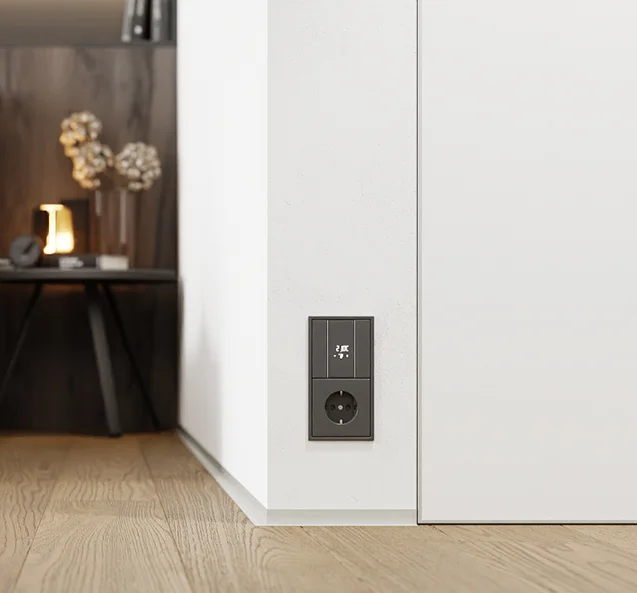 Микроплинтус L образный Серо-белый RAL 9002 41-57-38