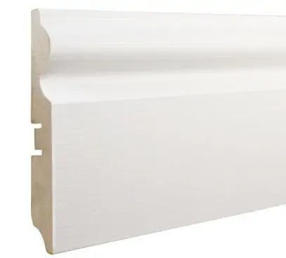 Плинтус МДФ Smartprofile Paint 3D wood 110С (110мм) Фактурный белый под покраску купить