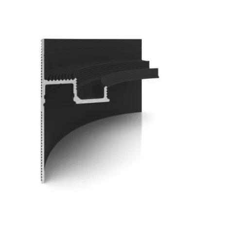 Внутренний угол для парящего профиля D001 радиус 100 мм Decaro черный алюминий