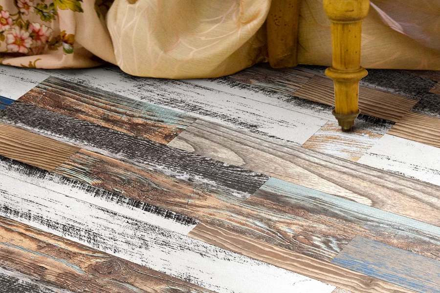 Пробковый пол с дизайном под дерево