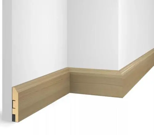 Плинтус МДФ Cosca EP07 Nanoflex Дуб беленый 80x16x2400 мм из экополимера