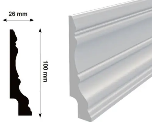 Плинтус из полистирола напольный цена