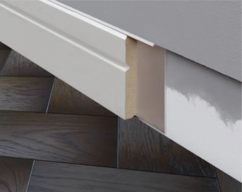 Скрытый плинтус алюминиевый Finitura Dekor под вставку