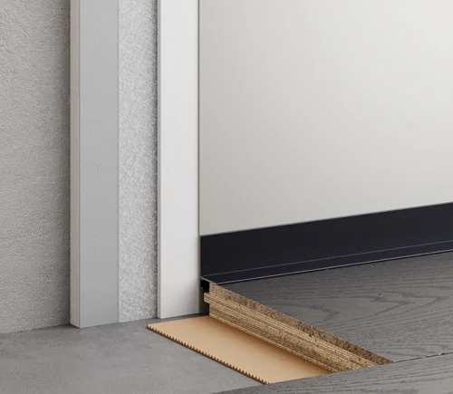 Микроплинтус L образной формы черный эмаль RAL 9005 27-87-34