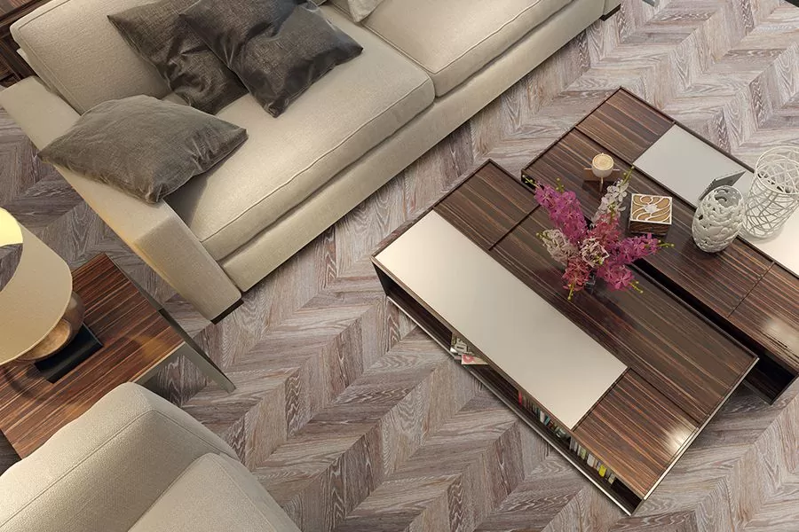 Пробковый пол с дизайном под дерево