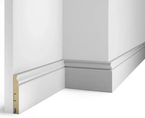 Плинтус МДФ Cosca AP10 под покраску белый 100х16х2400 мм из экополимера