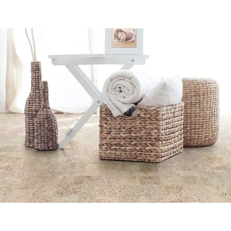 Пробковый пол на замках Fantasie Creme плюсы