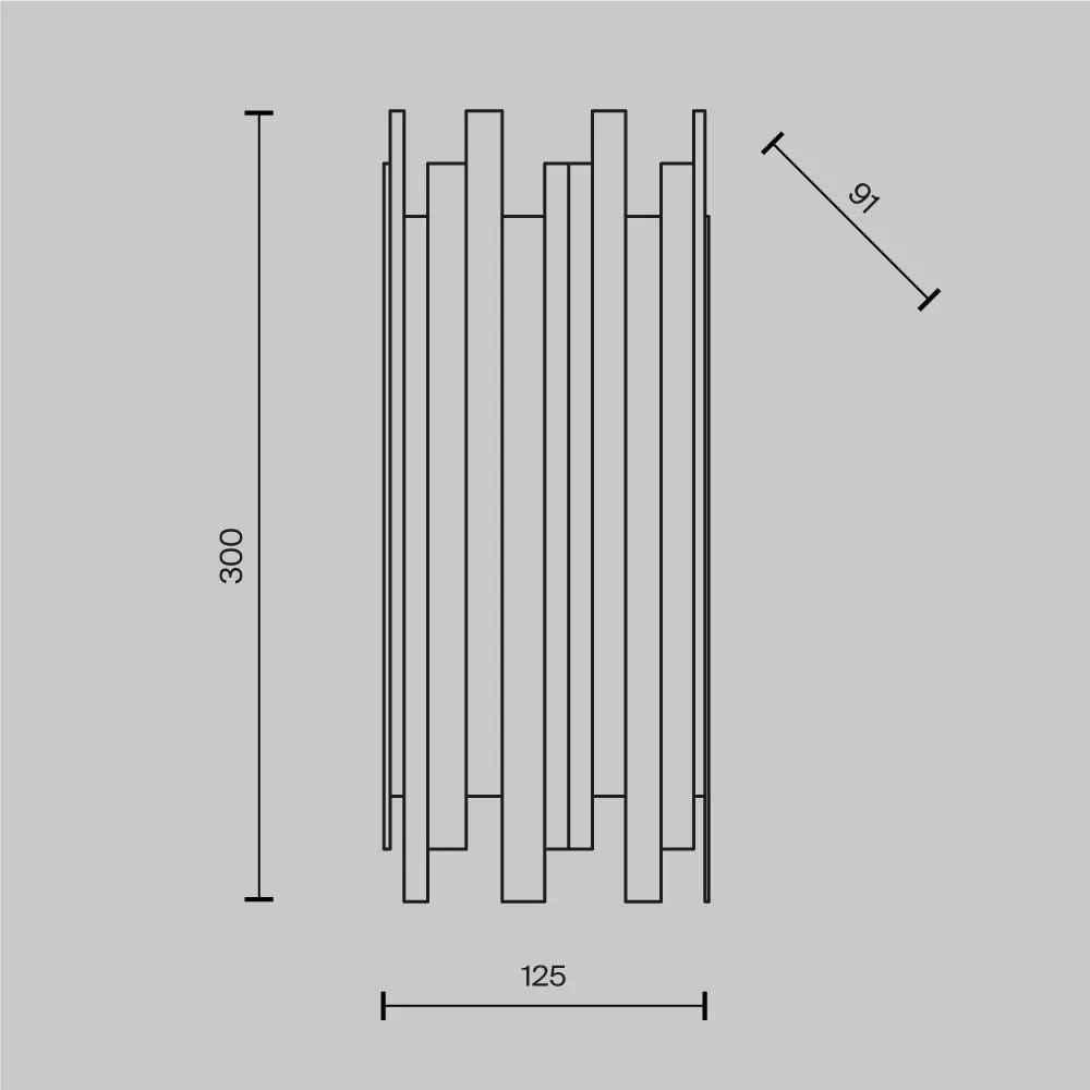 Настенный светильник (бра) Maytoni MOD136WL-01BS