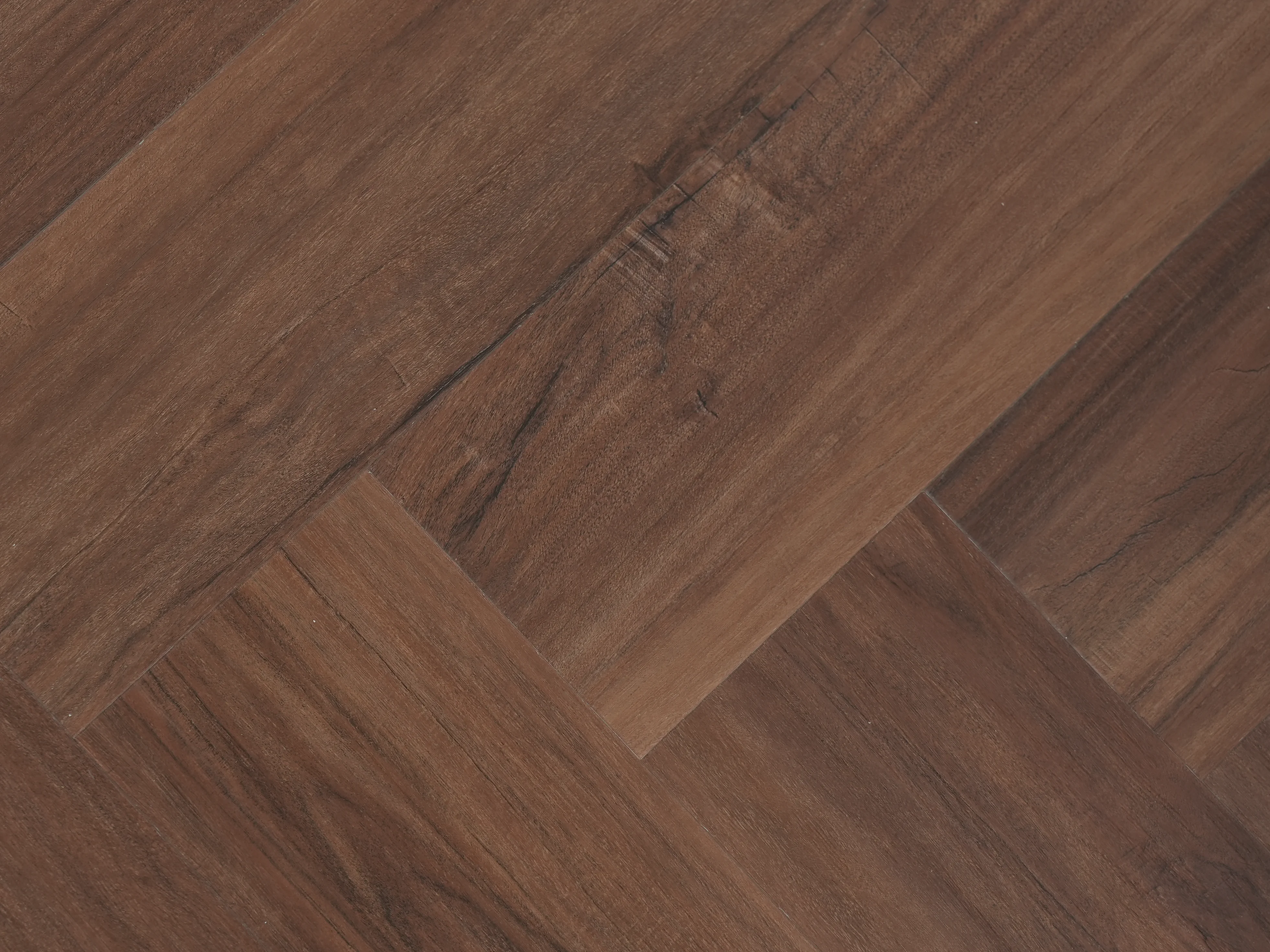 Ламинат SPC елочка Stepton Weave 0206 Дуб Шоколадный купить