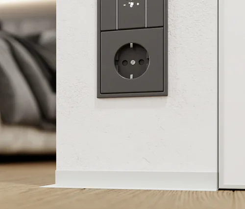 Микроплинтус L образный Белый муар RAL9016 39-12-92