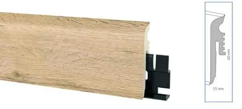 Гибкий плинтус Arbiton Vigo 60 Дуб Rossport