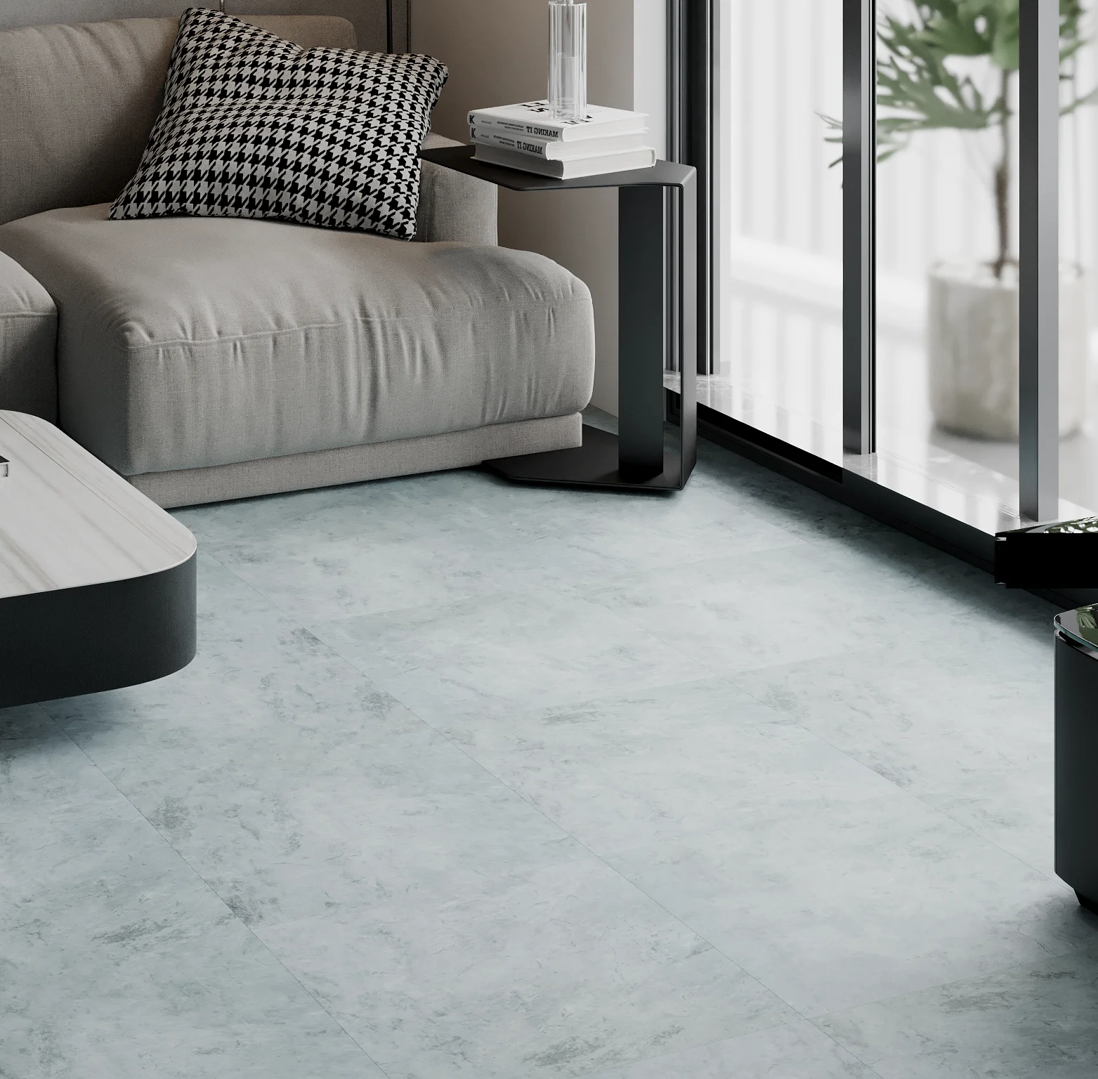 Кварцвиниловая плитка ART Tile HIT АТS 759 Оникс Грэй в Москве