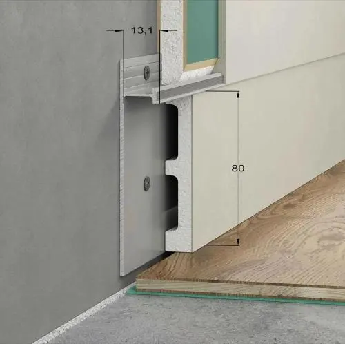 Скрытый плинтус Laconistiq Strong алюминий без покрытия цена