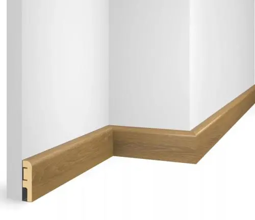 Плинтус МДФ Cosca Nanoflex EP02,Дуб венский 60х16х2400 мм из экополимера