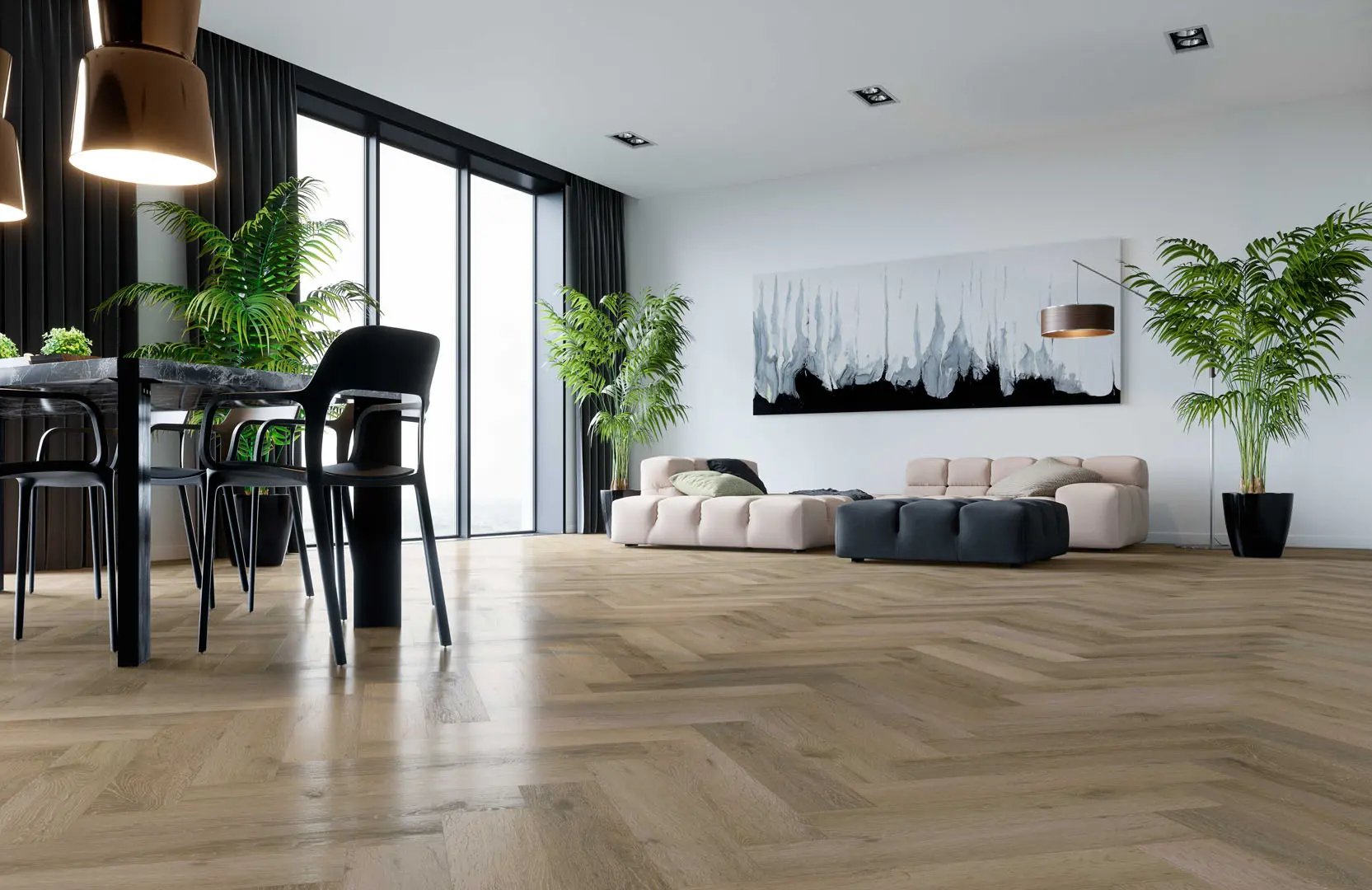 Кварцевый ламинат Fargo Parquet Дуб Парижский Дождь 33-61W935 градиент купить