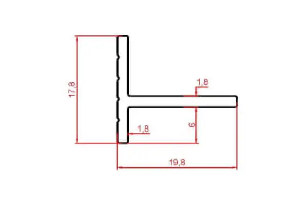 Микроплинтус L образный алюминиевый анодированный золотой Москва