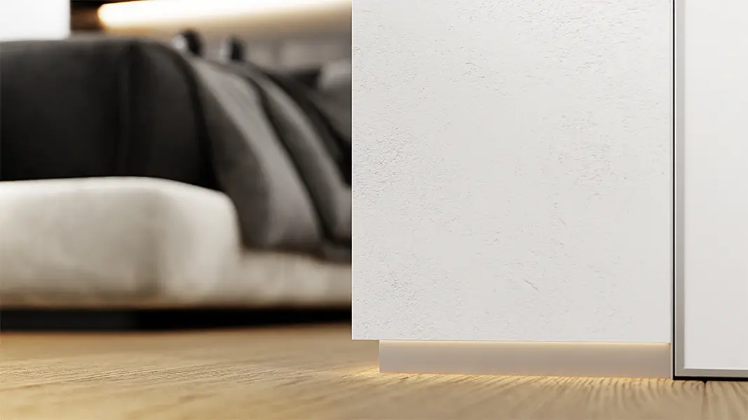 Теневой профиль напольный 20 мм Серебристый без покрытия 98-69-20 купить