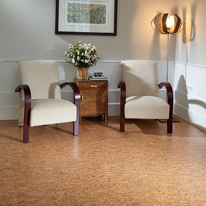 Пробковый пол Wicanders Essence Novel Brick C8G1001 Natural в интерьере