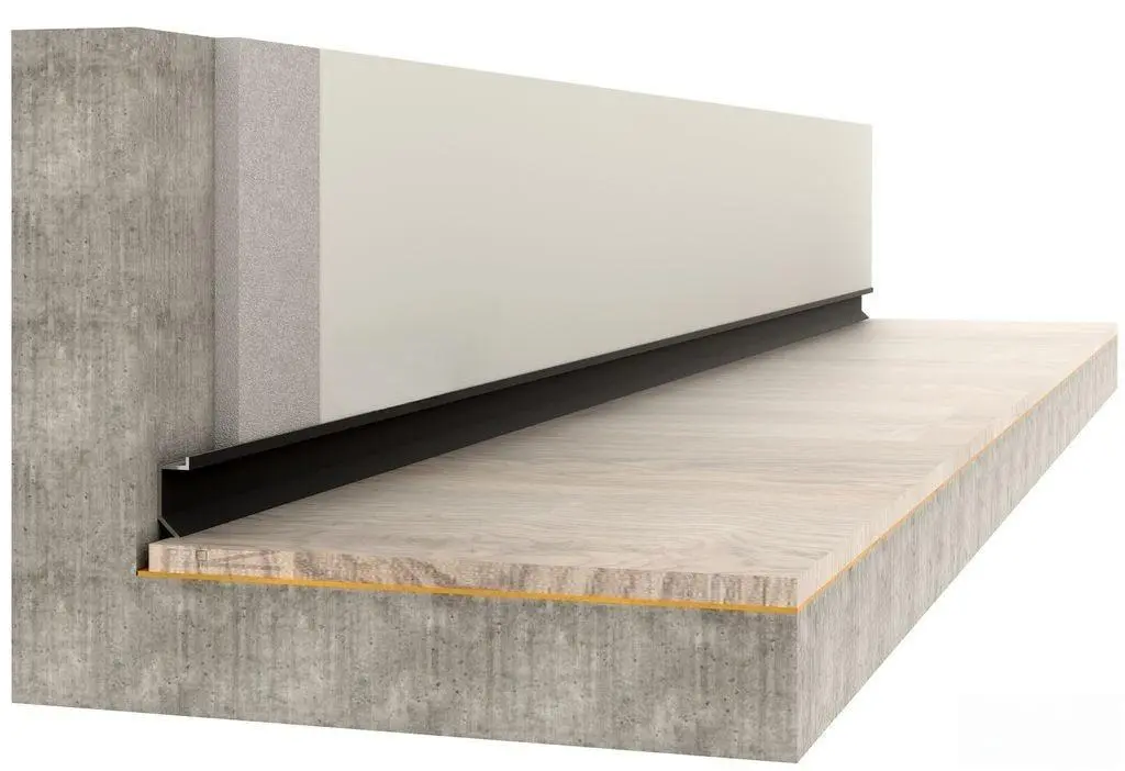 Теневой плинтус скрытого монтажа Pro Design Slim 723 В черный муар в Москве