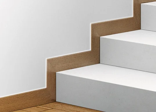 МДФ вставка для плинтуса Pro Design 80 мм Шпон дуба купить