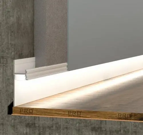 Скрытый плинтус под рассеиватель Pro Design 7209 W белый цена