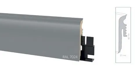 Гибкий плинтус Arbiton Vigo 60 Антрацит